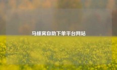 马蜂窝自助下单平台网站