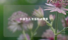 抖音怎么发涨粉点赞多