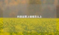 抖音运营上链接怎么上