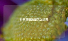 抖音直播流量怎么运营
