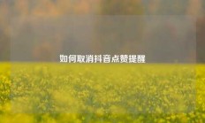 如何取消抖音点赞提醒