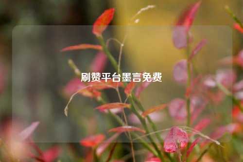 刷赞平台墨言免费
