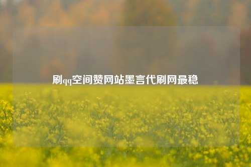 刷qq空间赞网站墨言代刷网最稳